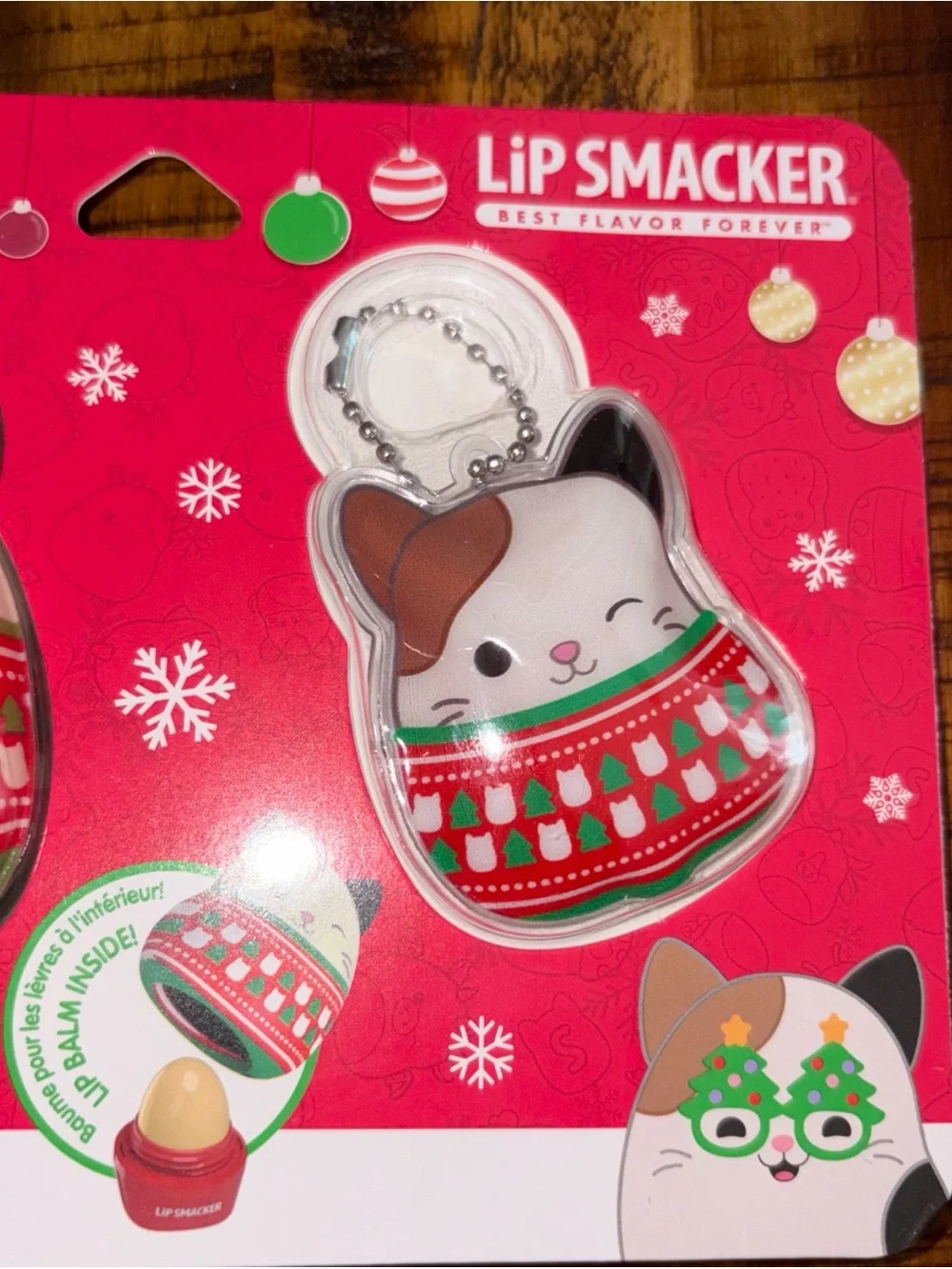 Lip Smacker Cat Squishmallows Holiday Lip Balm - Red & Green
